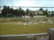 soccer field between M&N and Belize Diving Service after rain